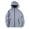 Men's Night Reflective Windbreaker – Waterproof Hip Hop Hooded Zip Jacket