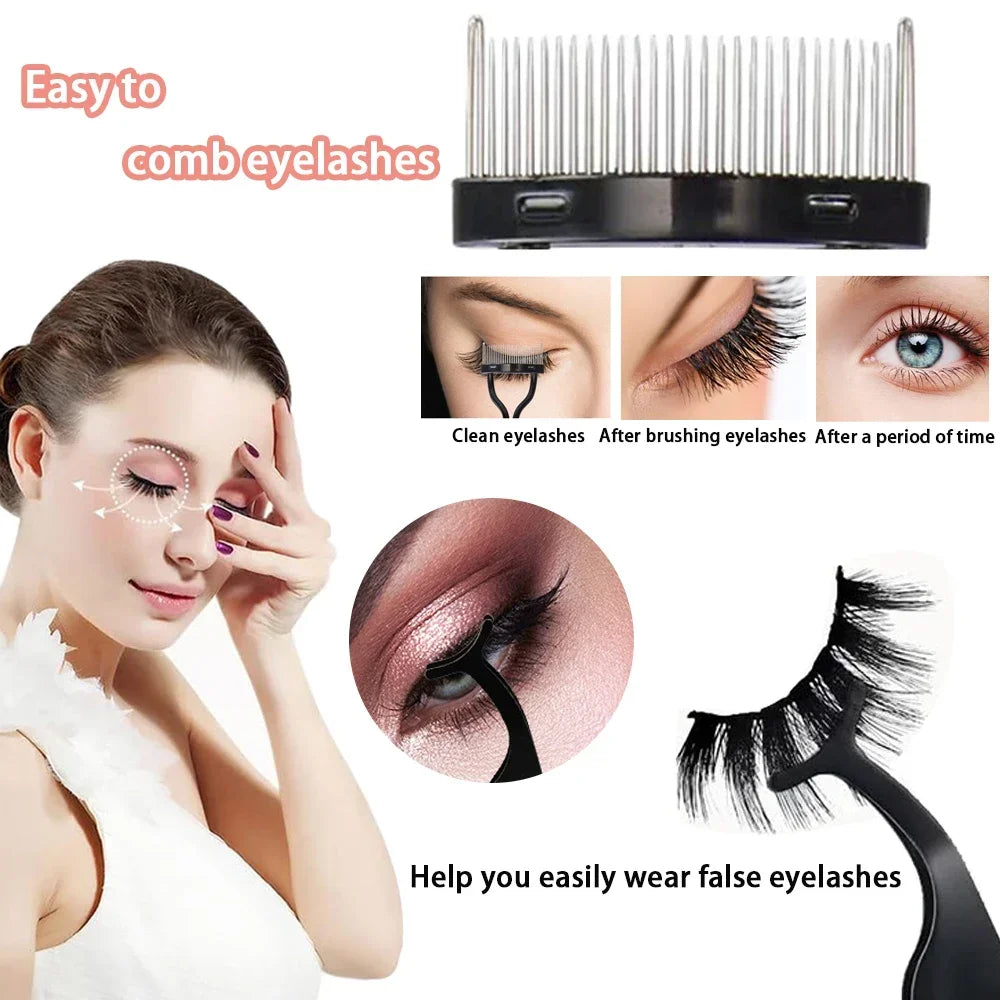 Eyelash Curler Set with Replacement Pads – Lash Wands Tweezers 7–15 Piece Kit