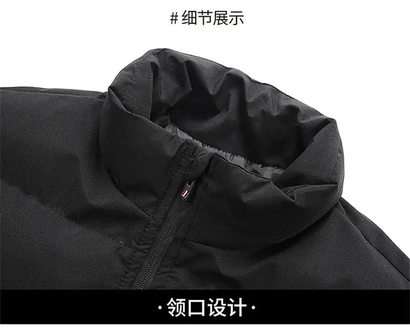 Men's Thick Warm Puffer Jacket – Waterproof Hooded Down Coat Winter Parkas Outwear