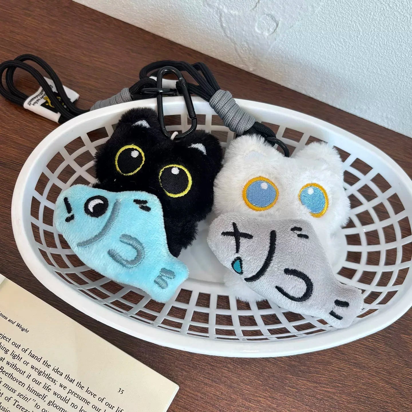 Cute Plush Black Cat Doll Keychain – Kawaii Bag Charm Pendant Gift