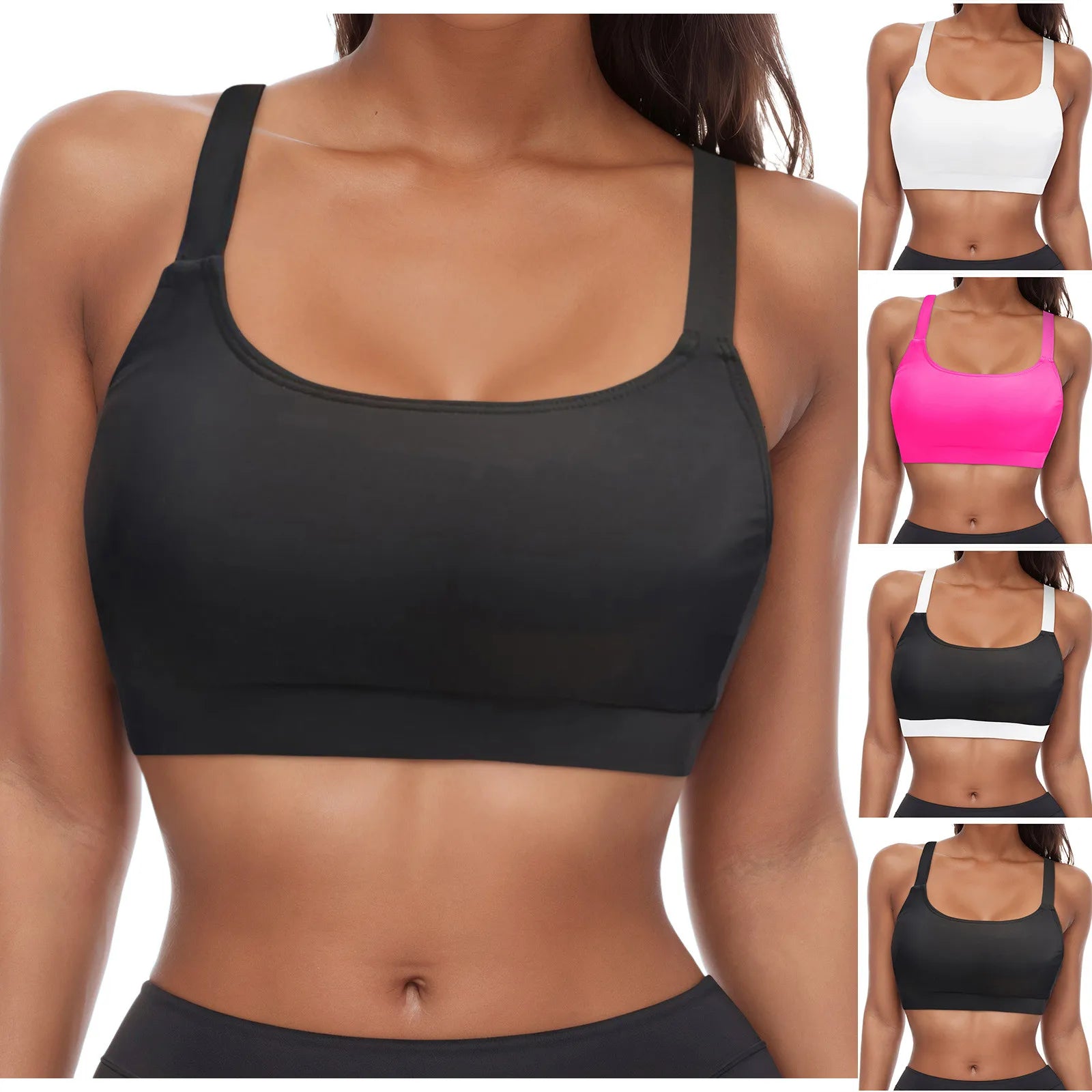 Women's Underwire Push-Up Bikini Top – Solid Color Full Coverage Swim Bra