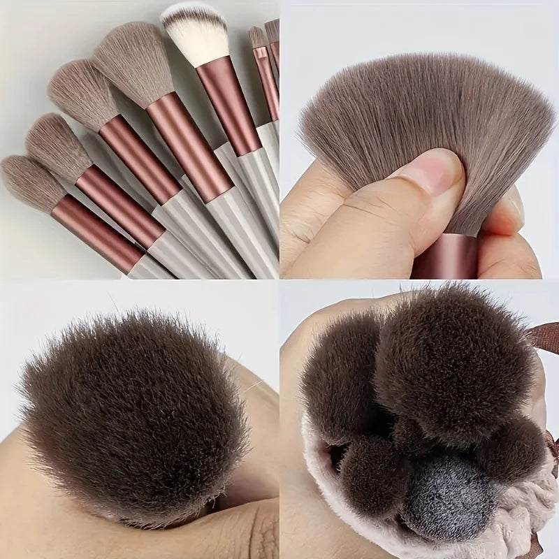 13-Piece Ultra-Soft Makeup Brush Set – Foundation Blush Eyeshadow Holiday Gift