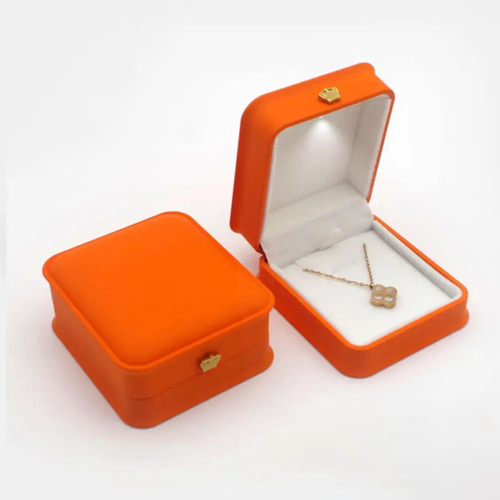 LED Luxury Velvet Jewelry Ring Box – Proposal Engagement Wedding Gift Display