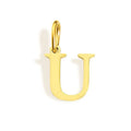 Gold Initial Letter Charm Pendant – Stainless Steel A-Z Personalized Necklace Gift