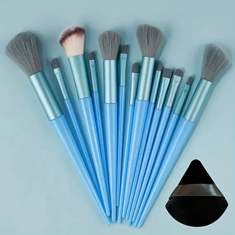 13-Piece Ultra-Soft Makeup Brush Set – Foundation Blush Eyeshadow Holiday Gift