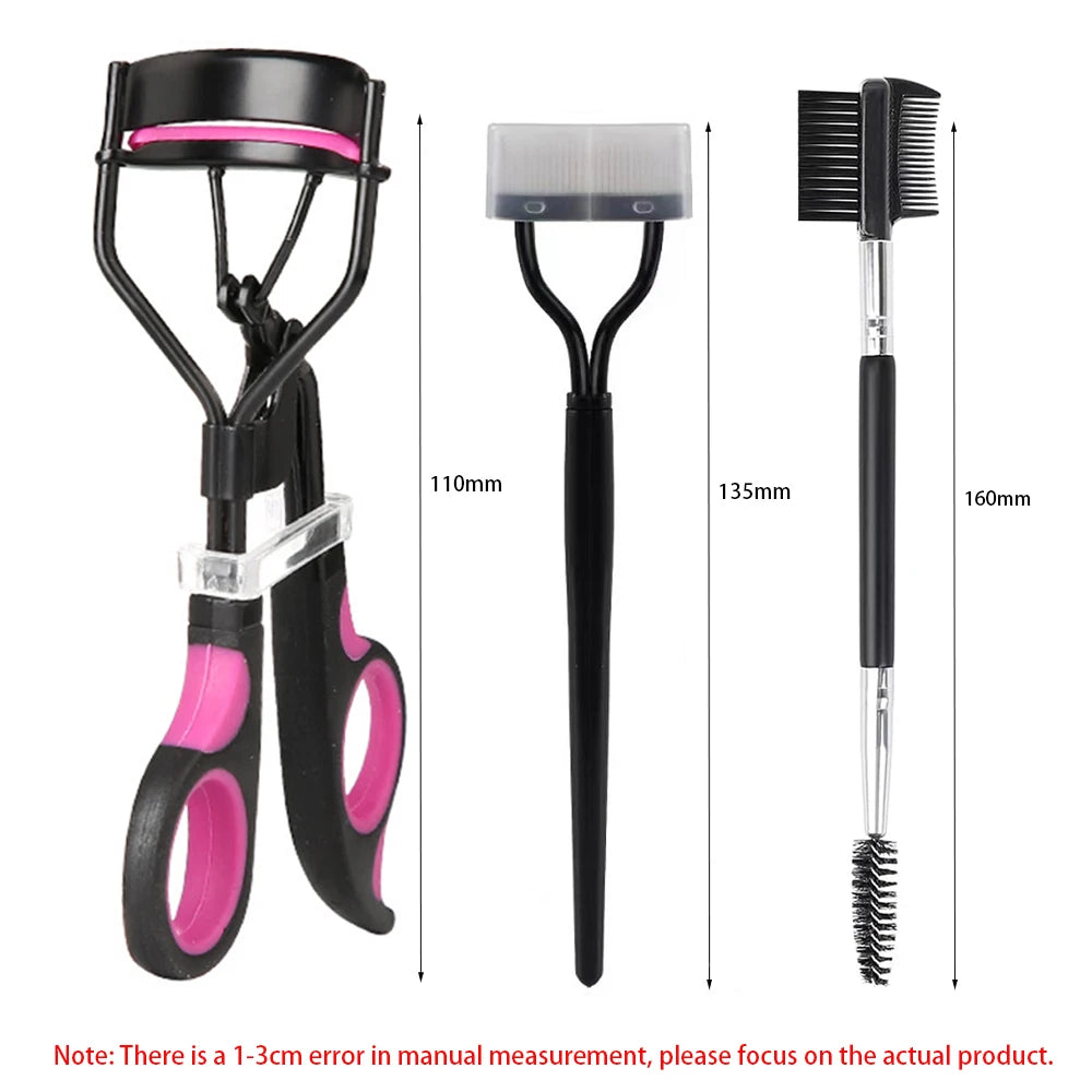 Eyelash Curler Set with Replacement Pads – Lash Wands Tweezers 7–15 Piece Kit
