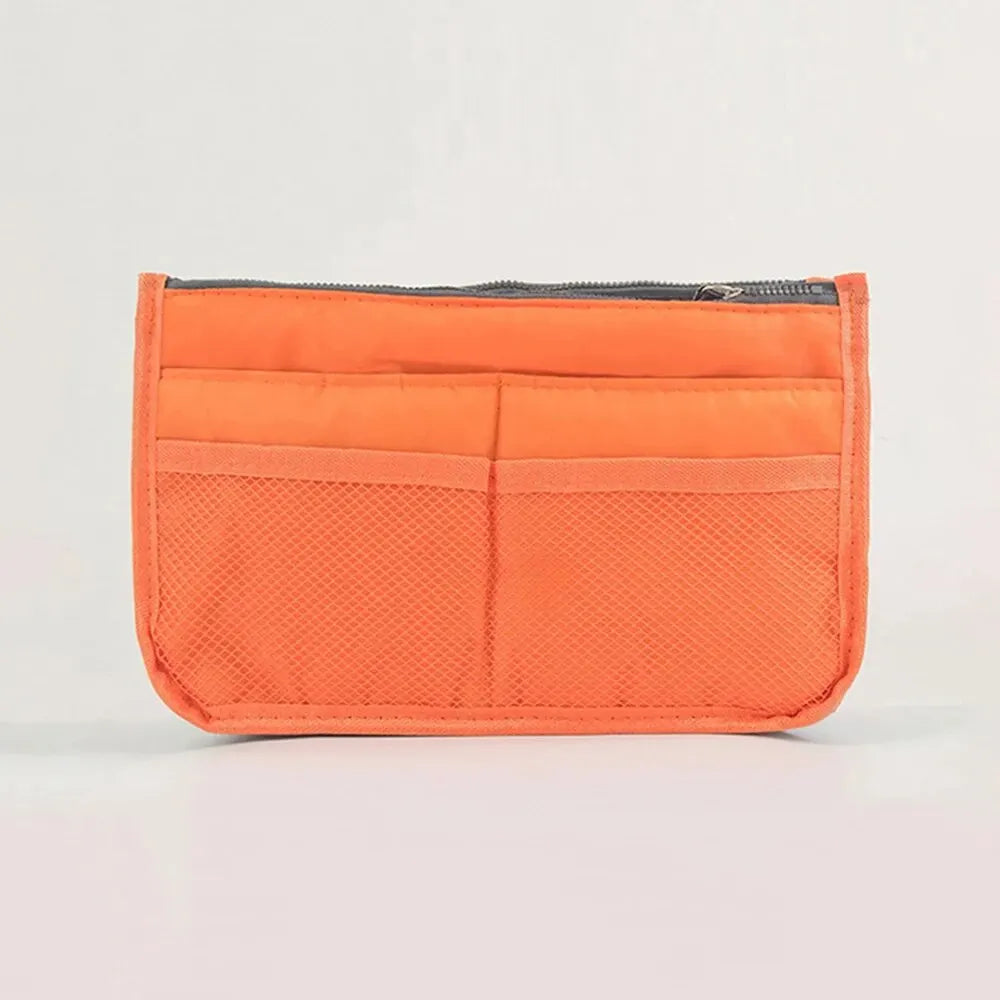 Large Double Zipper Travel Makeup Bag – Multi-Pocket Cosmetic Toiletry Organizer