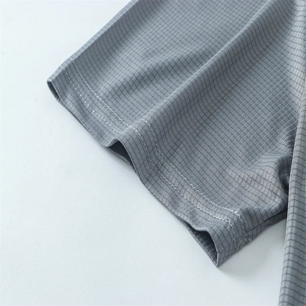 Men's Ice Silk Quick-Dry T-Shirt – High Elastic Breathable Gym & Casual Top