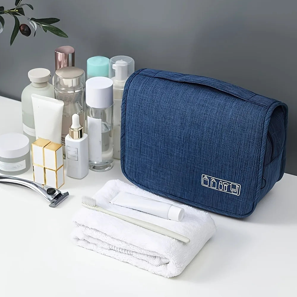Oxford Zippered Cosmetic Organizer Bag – Travel Toiletry Makeup Pouch