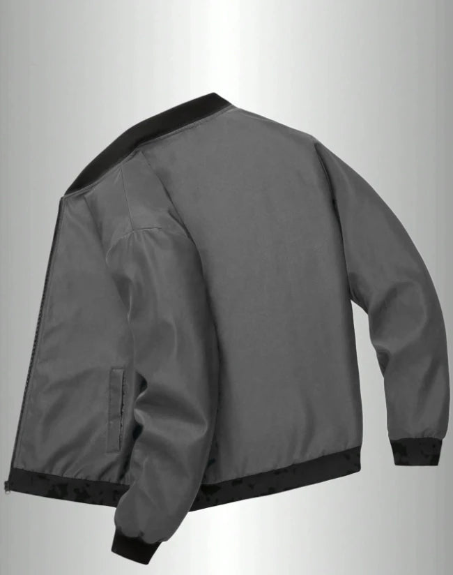 Men's Baseball Collar Casual Jacket – Short Loose Solid Color Thin Coat