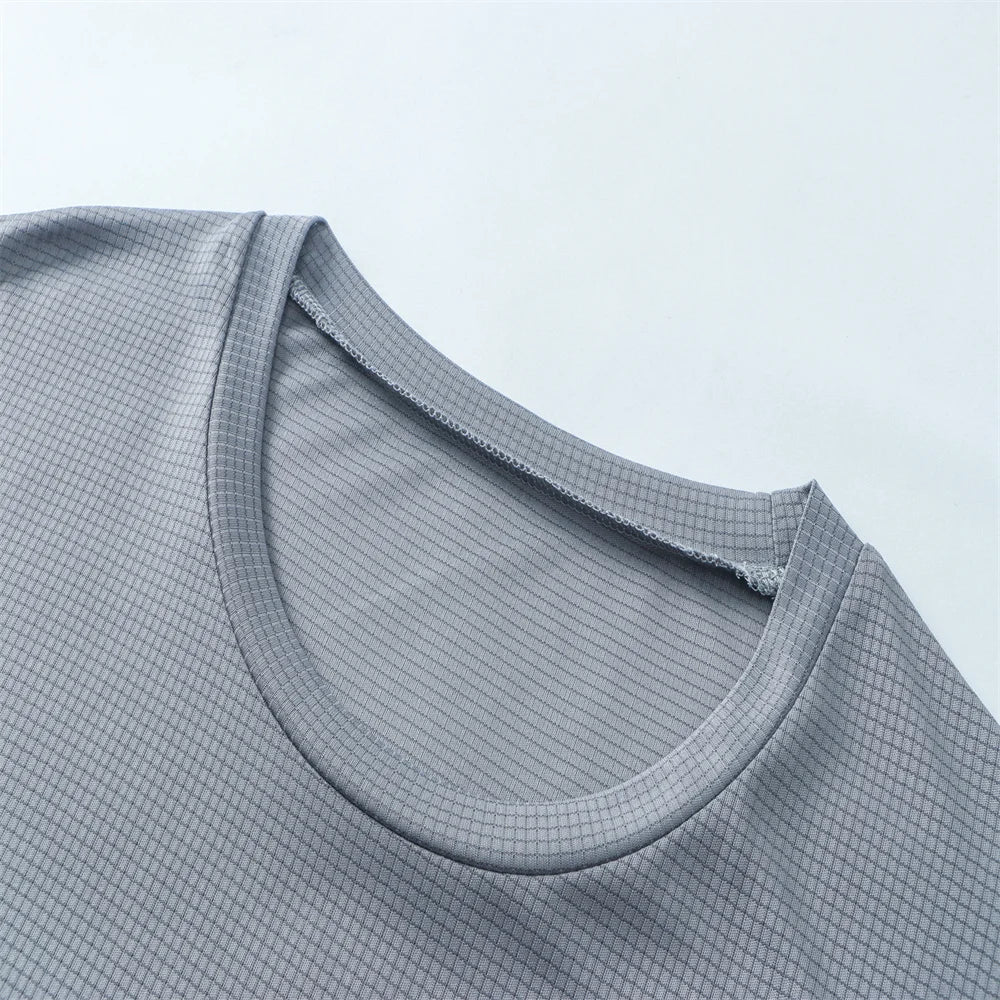 Men's Ice Silk Quick-Dry T-Shirt – High Elastic Breathable Gym & Casual Top