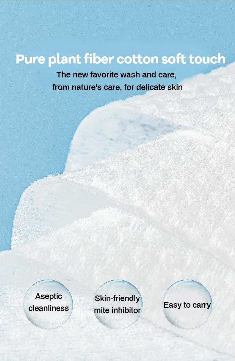 100-Count Disposable Cotton Face Towel – Soft Reusable Makeup Remover Pads