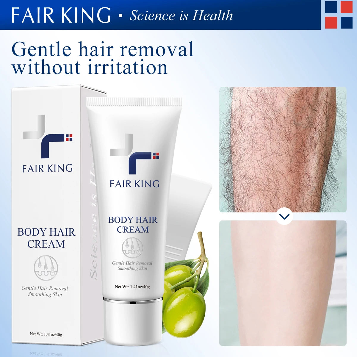 Herbal Painless Hair Removal Cream – Gentle Depilatory for Legs Arms & Body