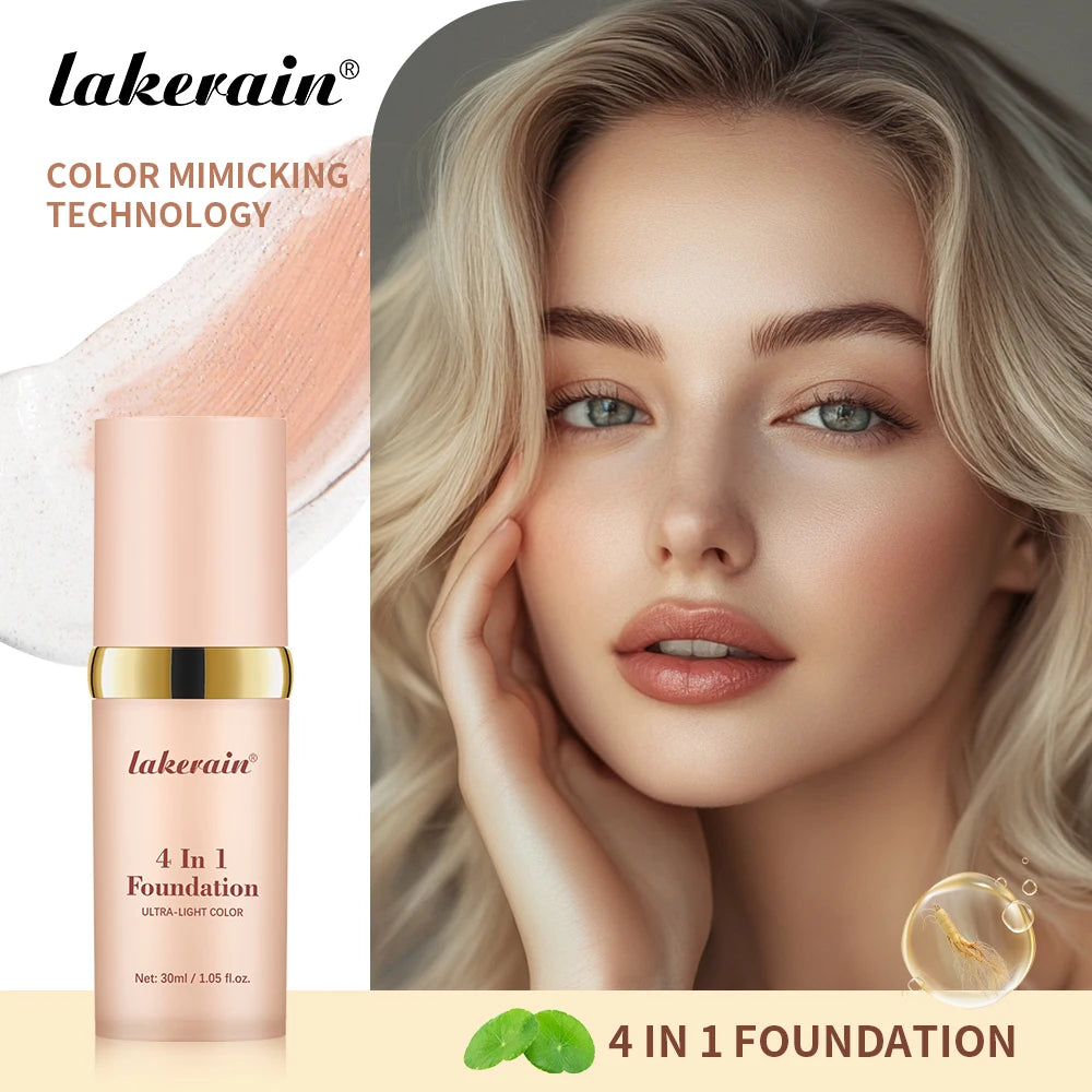 4-in-1 SPF30 Full Coverage Foundation – Waterproof Hydrating Concealer Skin Tone