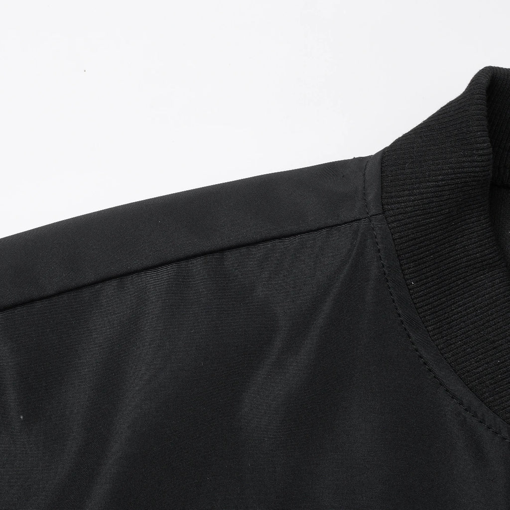 Men's Baseball Collar Casual Jacket – Short Loose Solid Color Thin Coat
