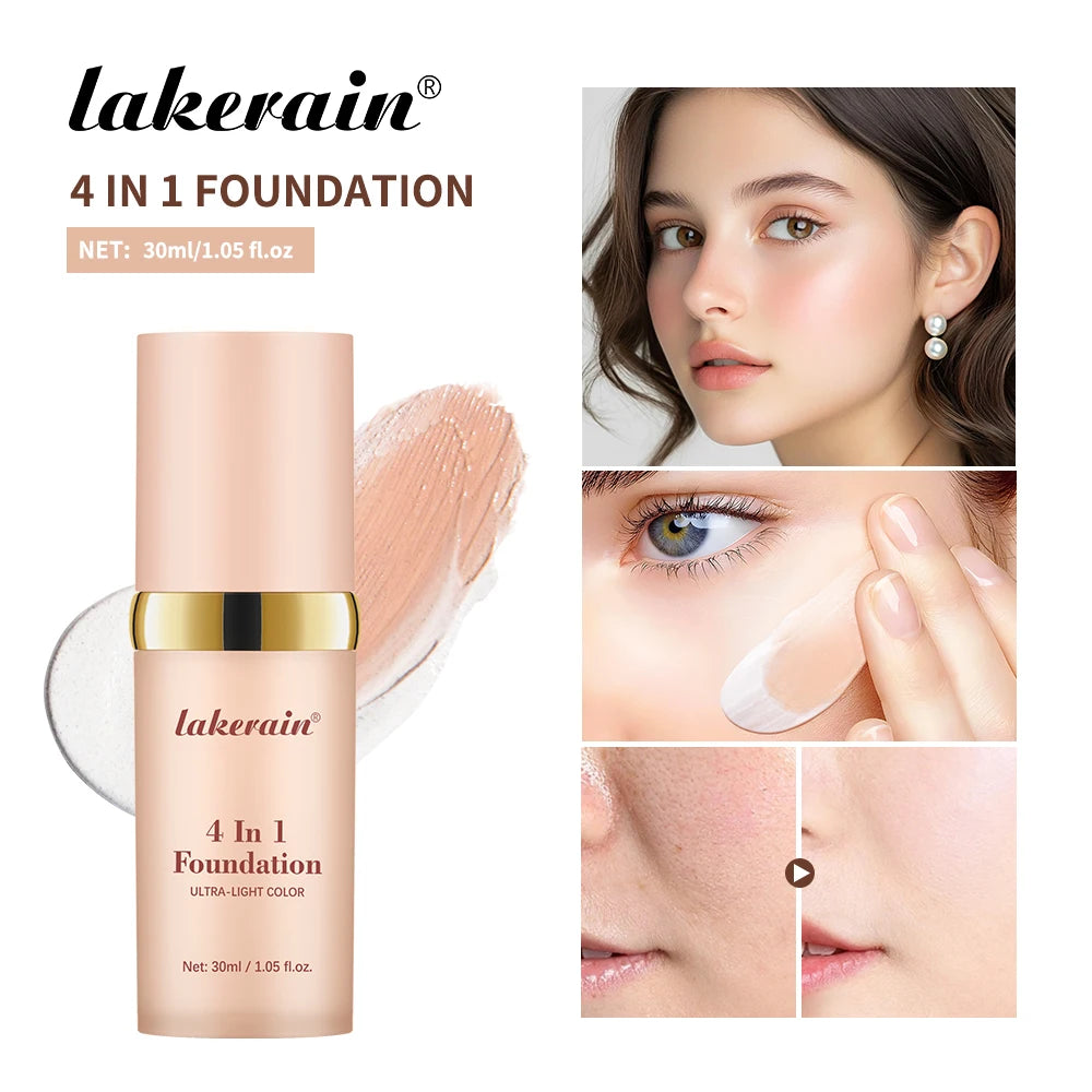4-in-1 SPF30 Full Coverage Foundation – Waterproof Hydrating Concealer Skin Tone