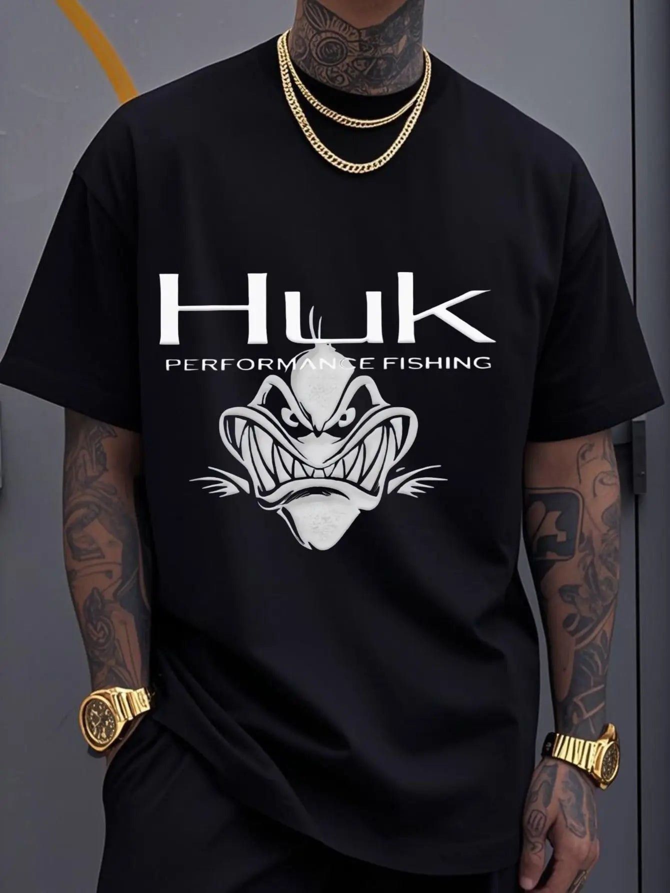 Men's Y2K Retro Street T-Shirt – American Graphic Cotton Loose Half Sleeve Tee