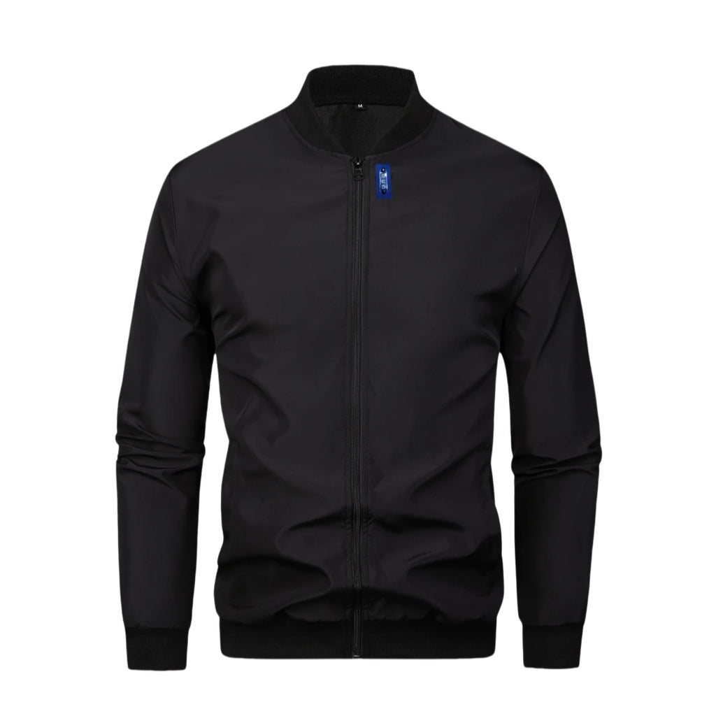 Men's Baseball Collar Casual Jacket – Short Loose Solid Color Thin Coat