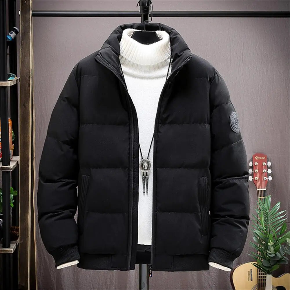 Men's Thick Warm Puffer Jacket – Waterproof Hooded Down Coat Winter Parkas Outwear