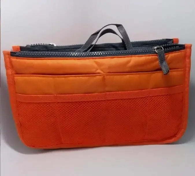 Large Double Zipper Travel Makeup Bag – Multi-Pocket Cosmetic Toiletry Organizer