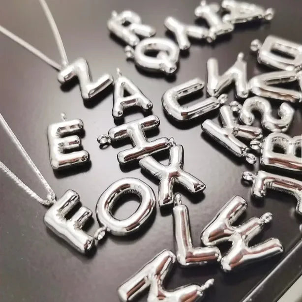 Gold Initial Letter Charm Pendant – Stainless Steel A-Z Personalized Necklace Gift