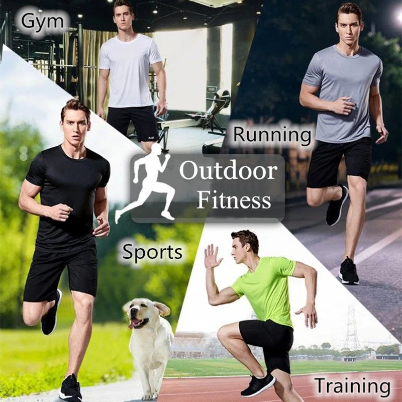 Men's Ice Silk Quick-Dry T-Shirt – High Elastic Breathable Gym & Casual Top