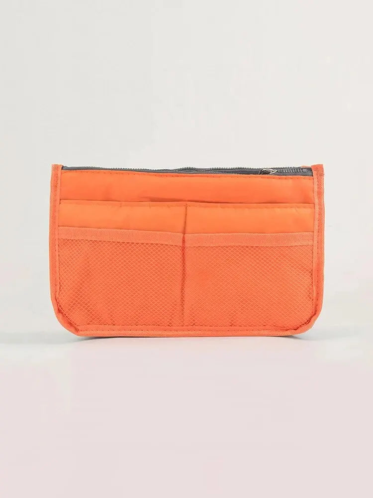 Large Double Zipper Travel Makeup Bag – Multi-Pocket Cosmetic Toiletry Organizer