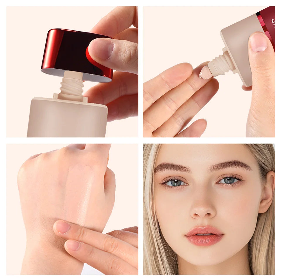 Matte Full Coverage Foundation Cream – Waterproof Long-Lasting Concealer Base