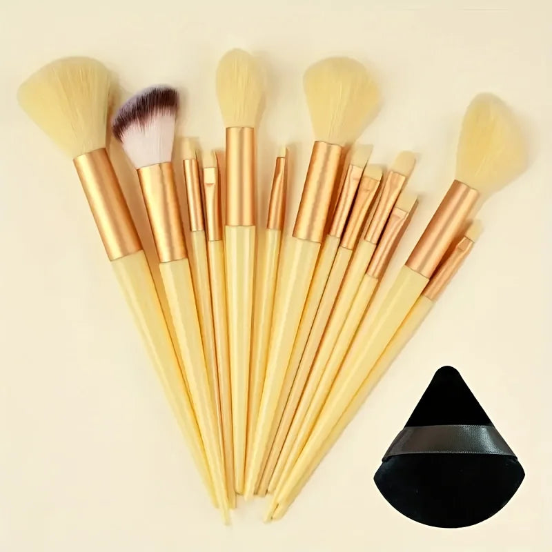 13-Piece Ultra-Soft Makeup Brush Set – Foundation Blush Eyeshadow Holiday Gift