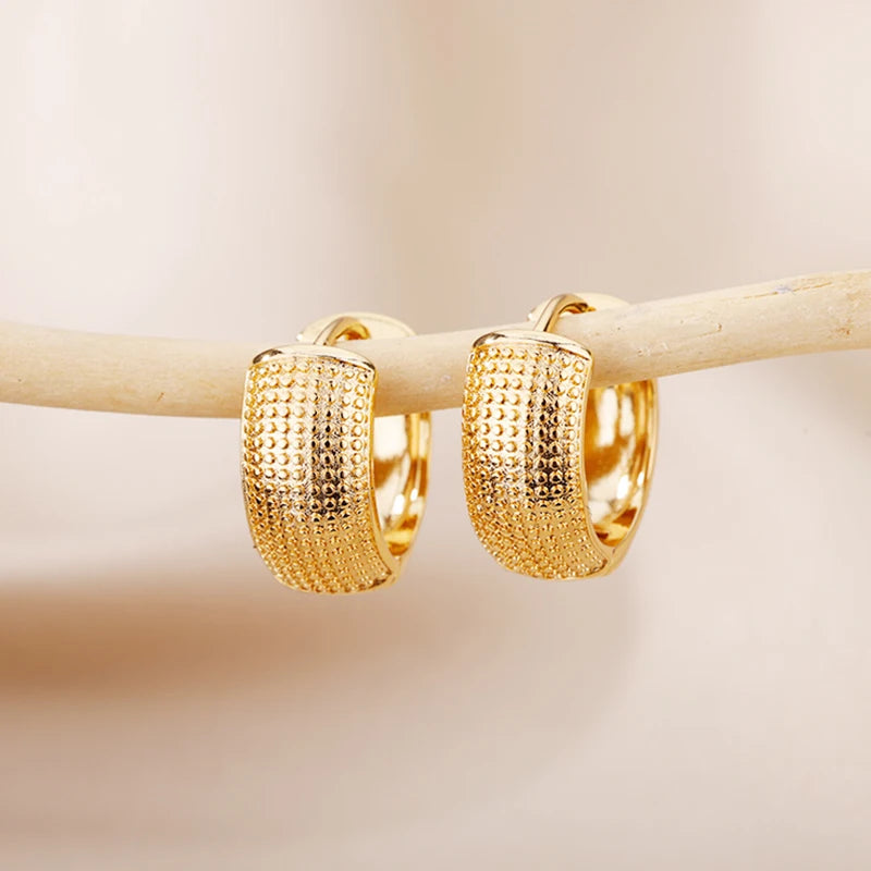 Gold & Silver Small Hoop Earrings – Stainless Steel Trendy Piercing Jewelry