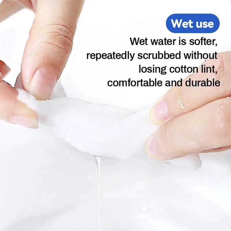 100-Count Disposable Cotton Face Towel – Soft Reusable Makeup Remover Pads