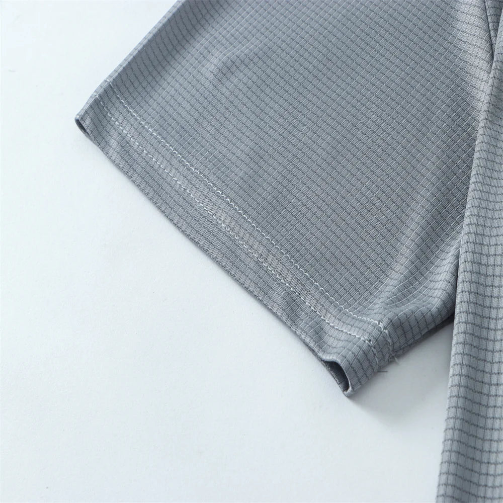 Men's Ice Silk Quick-Dry T-Shirt – High Elastic Breathable Gym & Casual Top