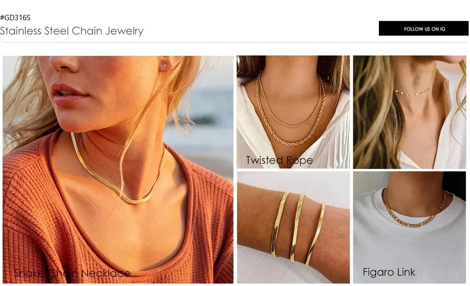 Gold Initial Letter Charm Pendant – Stainless Steel A-Z Personalized Necklace Gift
